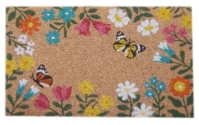 Flowers & Butterflies Doormat 45cm