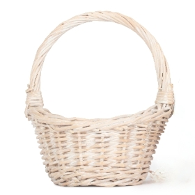 Small White Shopper Basket 17cm