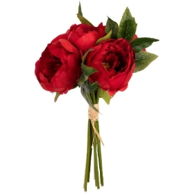 Large Red Peony Bundle 30cm