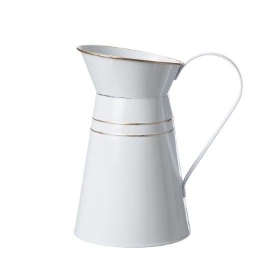 White & Gold Jug 25cm
