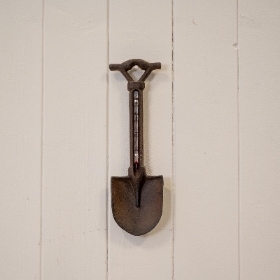 Cast Iron Spade Thermometer 24cm
