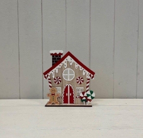 Wooden Gingerbread House 18cm