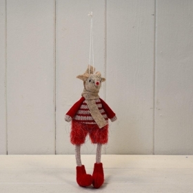 Fabric Mouse Dangly Legs 16cm