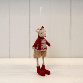Fabric Mouse Dangly Legs 16cm
