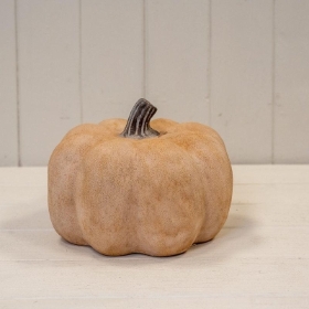 Pale Orange Ceramic Pumpkin 20cm