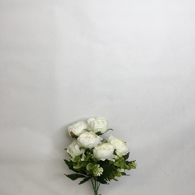 Peony & Eucalyptus Bush 30cm