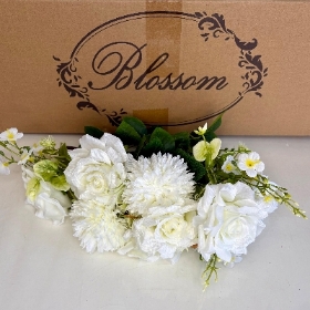 White Rose & Daisy Bush 45cm