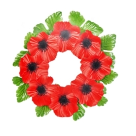 Red Poppy Wreath 25cm