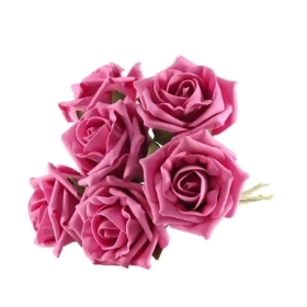 Foam Rose Cerise 20cm