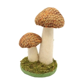 Brown Duo Mushroom 22cm