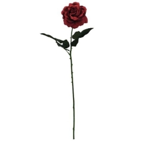 Red Real Touch Tea Rose 63cm