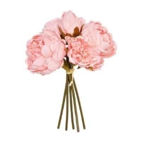 Mid Coral Peony Posy 28cm