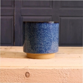 17cm Blue Glazed Pot 