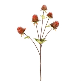 Red & Brown Thistle Spray 75cm