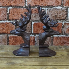 Cast Iron Deer Bookends (Pair) 21cm