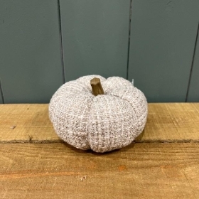 Grey Fabric Pumpkin 6cm