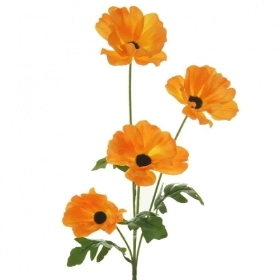 Orange Poppy Spray 50cm