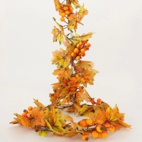 Orange Maple & Berry Garland 180cm