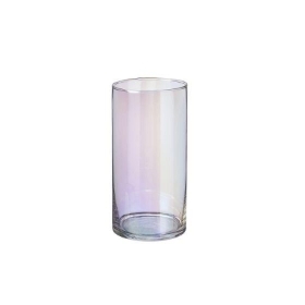 20cm Iridescent Cylinder Vase