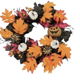 Glitter Pumpkin Wreath 50cm