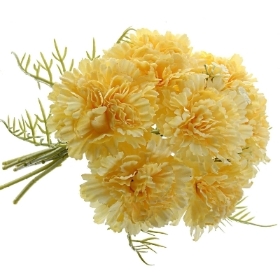 Yellow Carnation Bundle 37cm