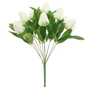 Cream Tulip Bunch 41cm