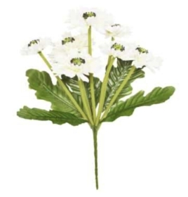 White Cornflower Bush 36cm