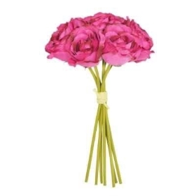 Cerise Rose Posy 26cm