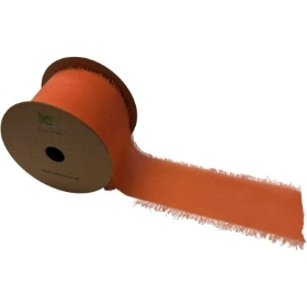 Orange Frayed Boho Chiffon 5yds