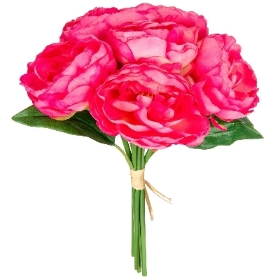Bright Pink Princess Peony Bunch 30cm