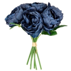 Navy Princess Peony Bunch 30cm