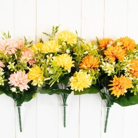 Chrysanthemum & Greenery Mix Bush 40cm