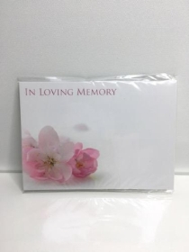 Florist Cards In Loving Memory x 6 Blossom
