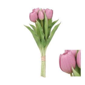 Dusky Real Touch Tulip Bundle 30cm