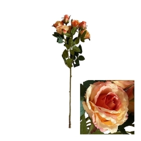 Salmon Spray Rose 48cm