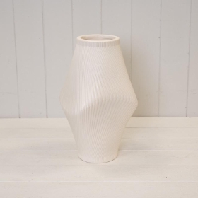 Beige Tall Sculptural Vase 30cm