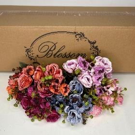 48 x Vintage Rose & Daisy Bush 31cm