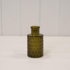 Small Geometric Olive Vase 10cm