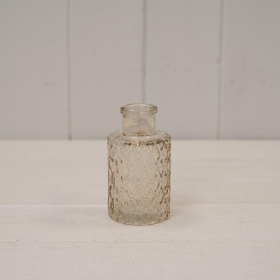 Small Geometric Smoky Vase 10cm