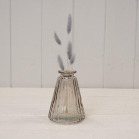 Smoky Ribbed Bottle 10cm