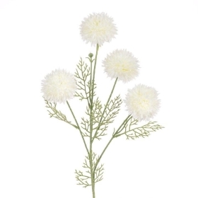 White Pom Pom Spray 78cm