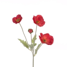 Red Fresh Touch Poppy 63cm