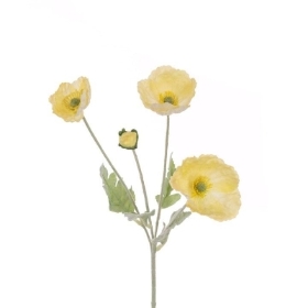 Yellow Fresh Touch Poppy 63cm