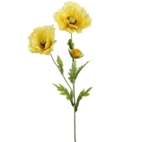 Pale Yellow Country Poppy 61cm