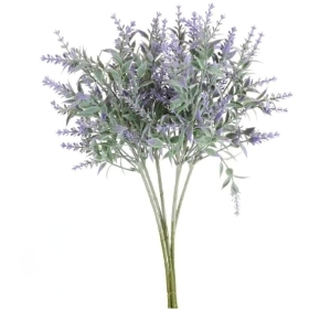 Flocked Lavender Bundle 34cm