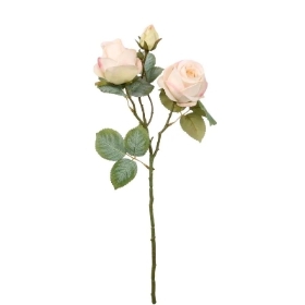 Cream & Pink Isabella Spray Rose 52cm