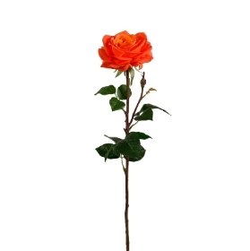 Orange Rose Real Touch 70cm