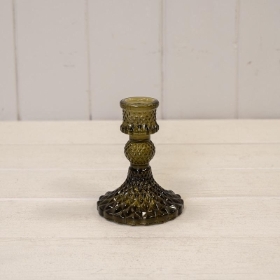 Olive Green Candlestick 10cm