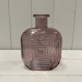 Amethyst Square Bottle Vase 14cm