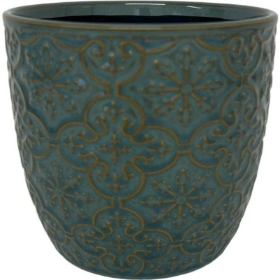 Moroccan Teal Pot 12cm